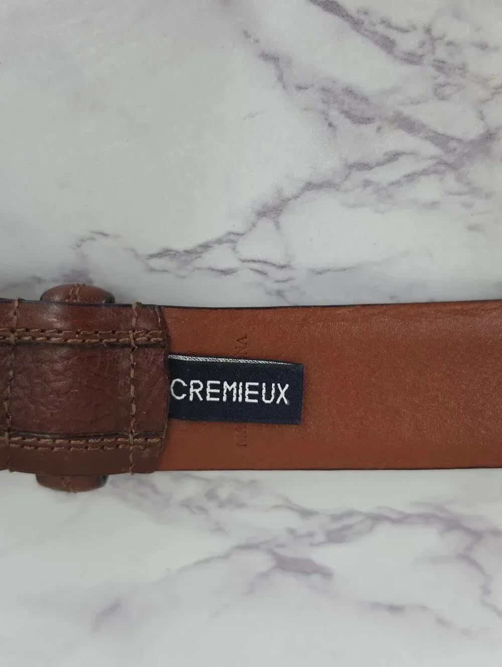 Cremieux Men's Brown Leather Belt - Classic Casual Style Size 44